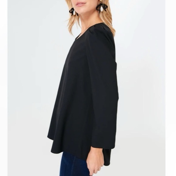 Pomander Place NWT Tuckernuck Bedford Top XXL Black Long Sleeve Dressy - Picture 2 of 13